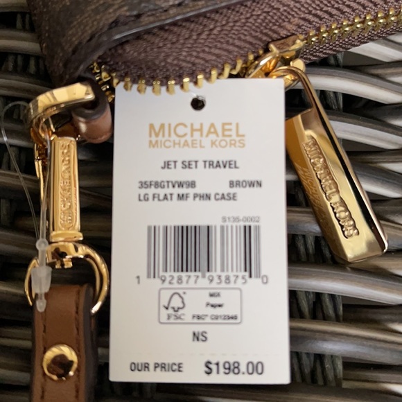 Michael Kors Jet Set Travel Lg Flat Multifunctional Phone Case-Wristlet-Wallet - Picture 6 of 16